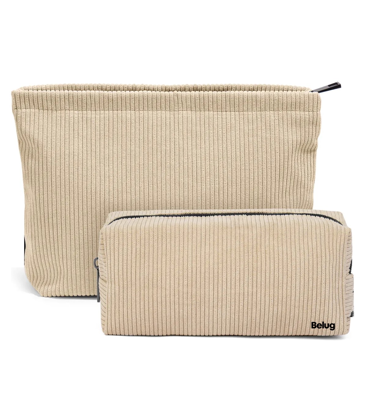 2pcs Cosmetiquera Neceser Estuches De Maquillaje beige image number null
