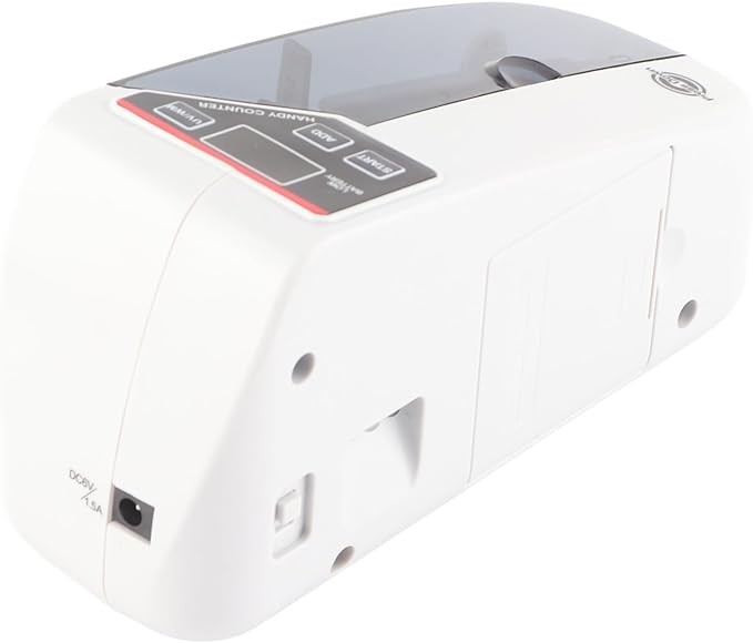 A Mini M&aacute;quina Contadora de Dinero Port&aacute;til, Mini M&aacute;quina Contadora de Efectivo Peque&ntilde;a de Mano para Moneda Multinacional, Contador de Billetes Pr&aacute;ctico (Enchufe de EE. UU.). image number null