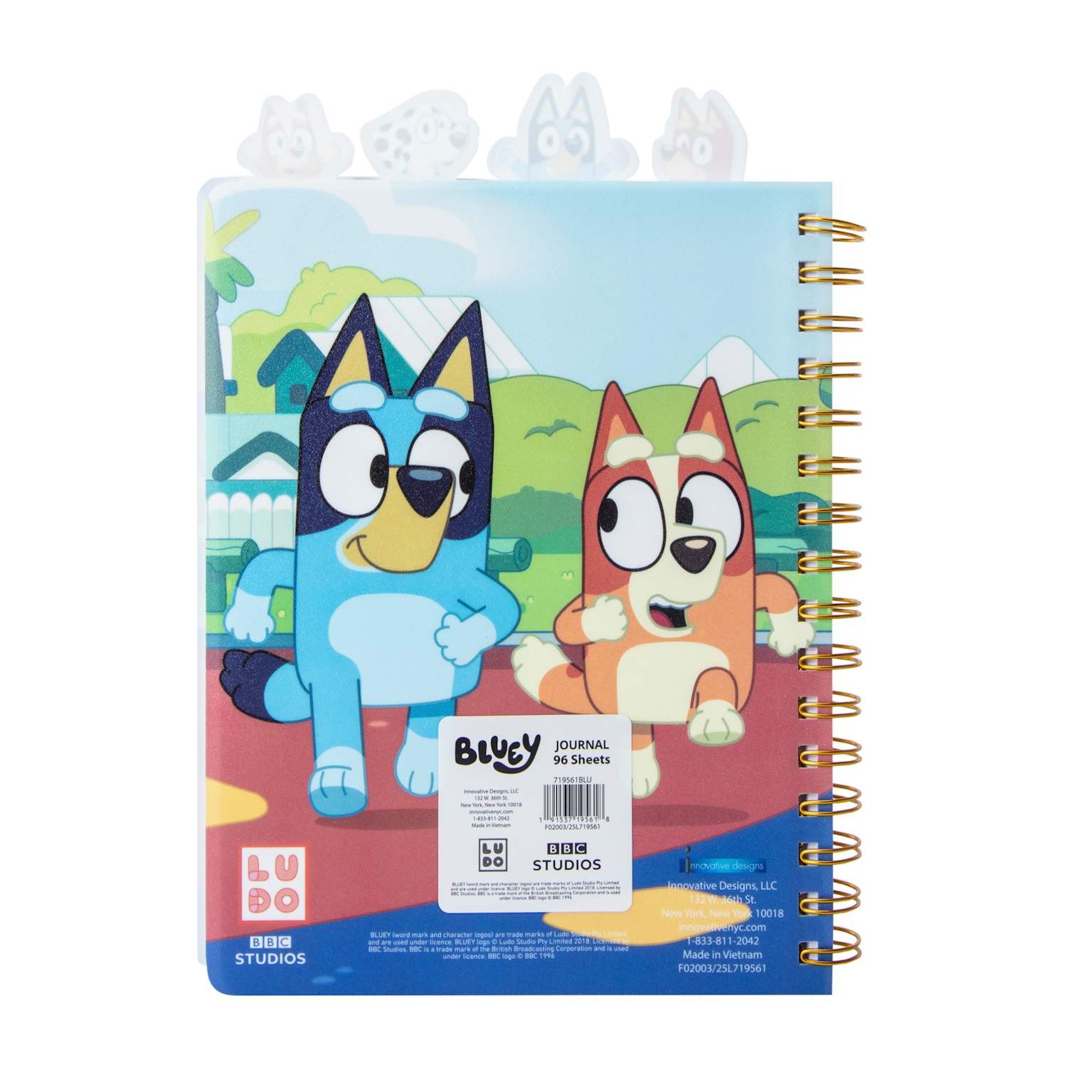 Libreta Cuaderno Diario Bluey Azul Multi Tab Journal Pesta&ntilde;as 9in image number null