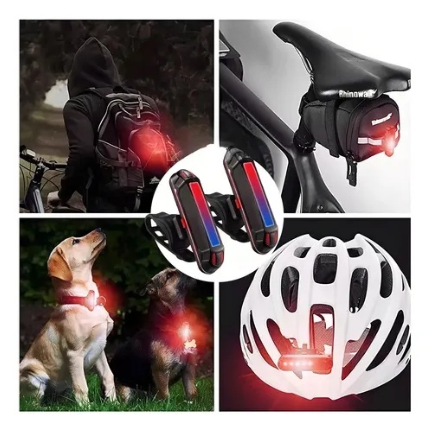 2pz Luces Usb Recargable Led Estrobo Para Bicicleta 5 Modos image number null