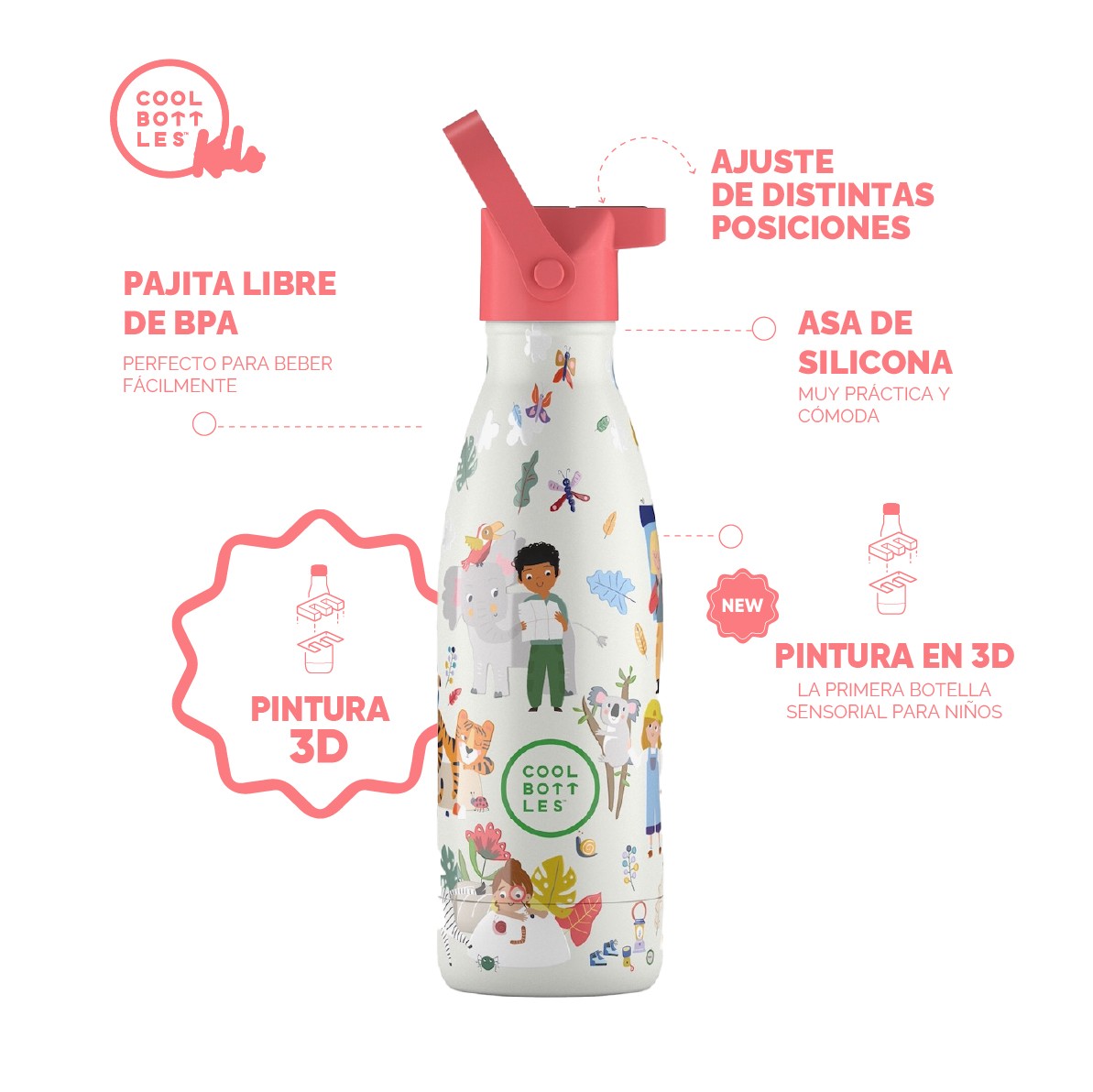 Cool Bottles Botella Termo Infantil Curious Explorers 350ml image number null