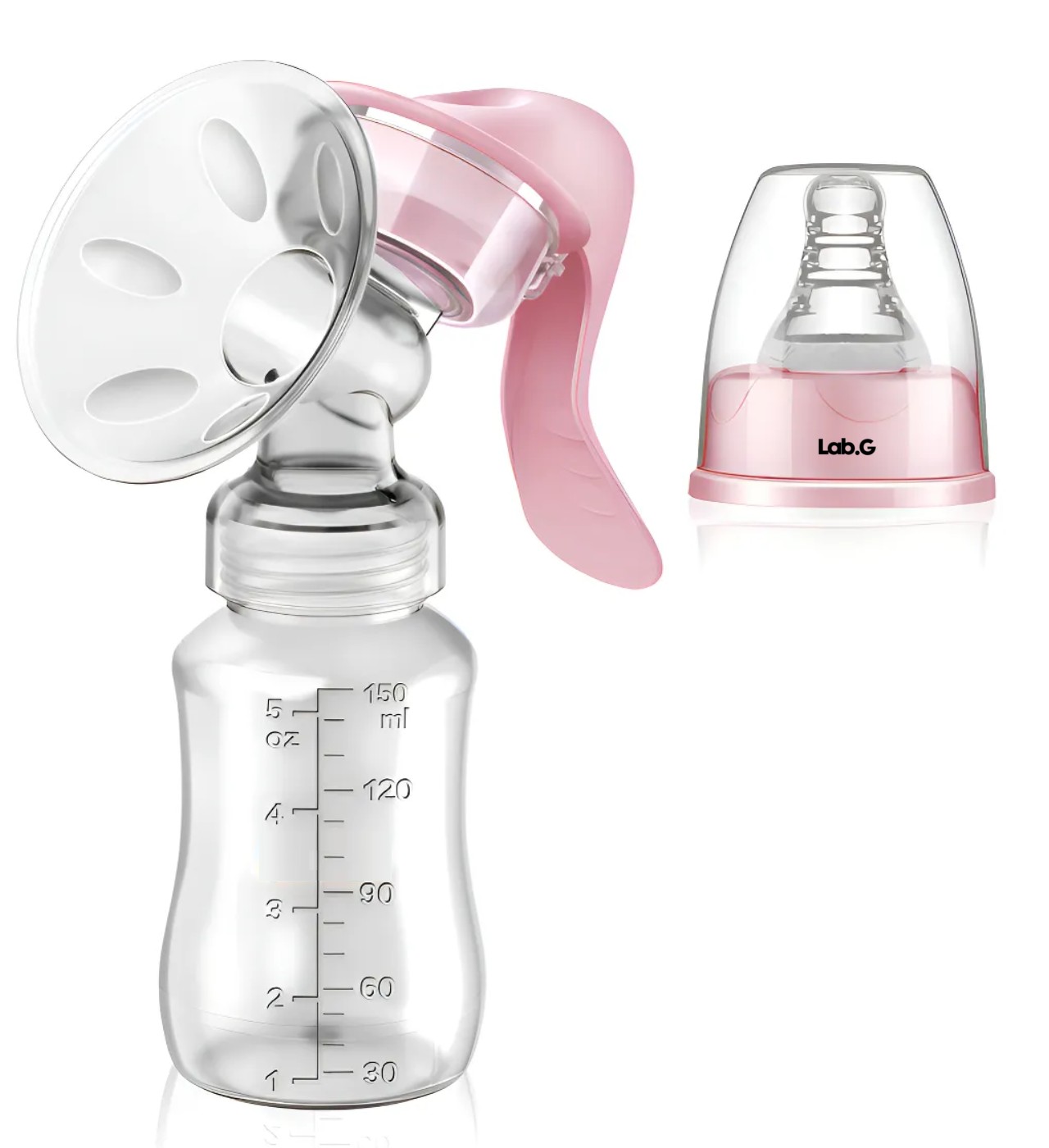 Extractor de leche materna manual 2 EN 1 Rosa image number null