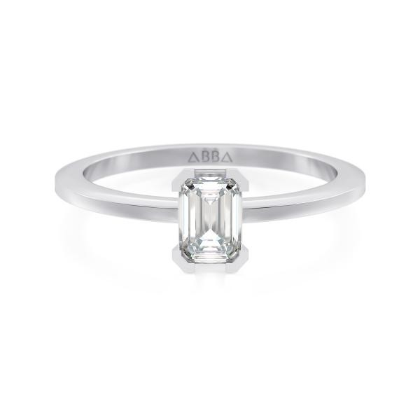 Anillo de Oro Promesa 10k Blanco Kyros Abba Joyas image number null