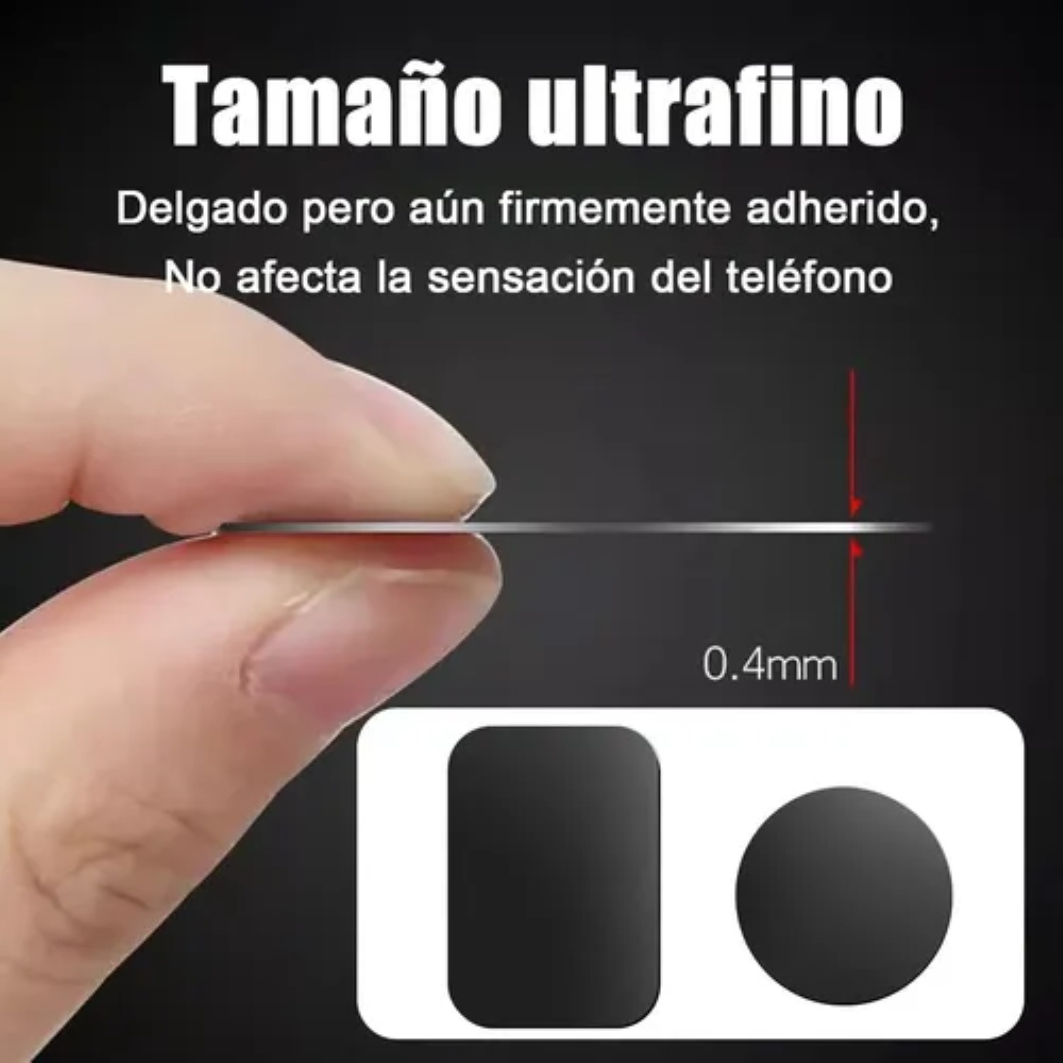 8 Placas De Metal, Para Soporte Magn&eacute;tico Auto Celular Im&aacute;n negro image number null