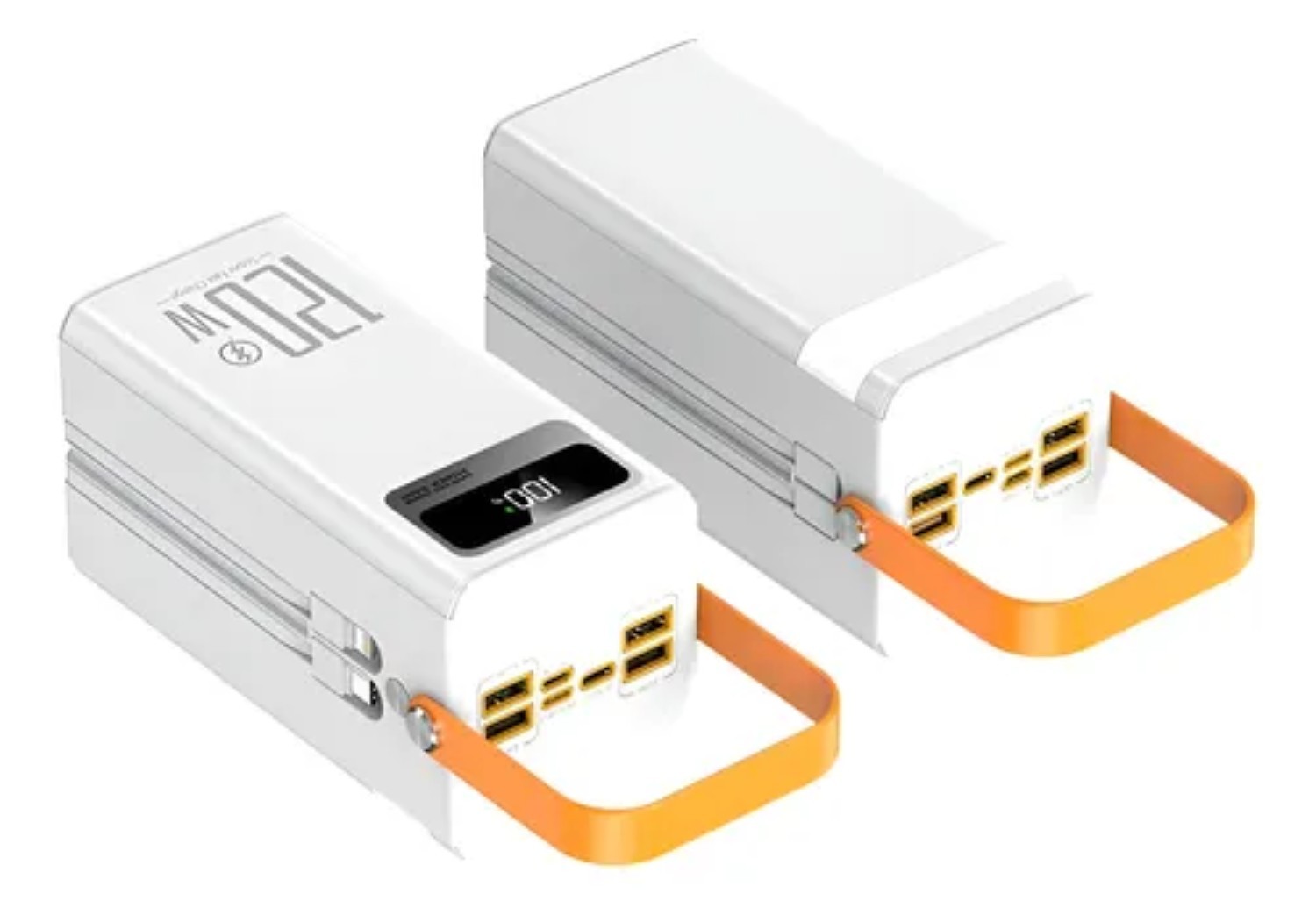Power Bank Bater&iacute;a Port&aacute;til 60000mah Cargador Ultrar&aacute;pida Blanca Naranja image number null