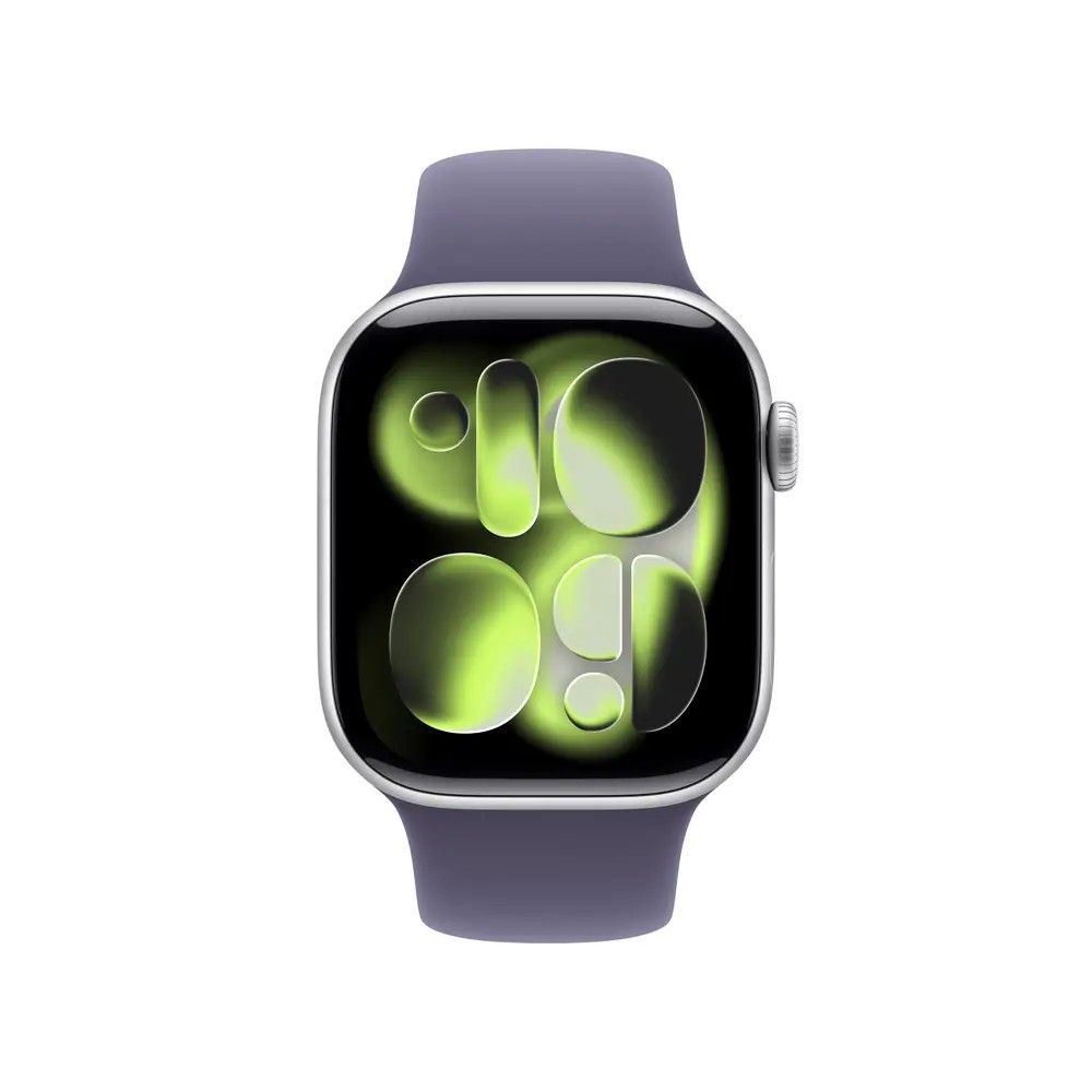 Apple Watch 11 GPS 46mm Plata + Correa Morado Niebla M/L image number null