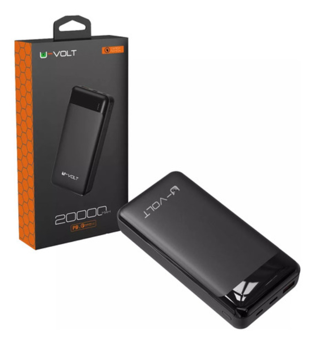 Power Bank Bater&iacute;a Port&aacute;til 20000mah Carga R&aacute;pida 20w U Volt Color Negro image number null