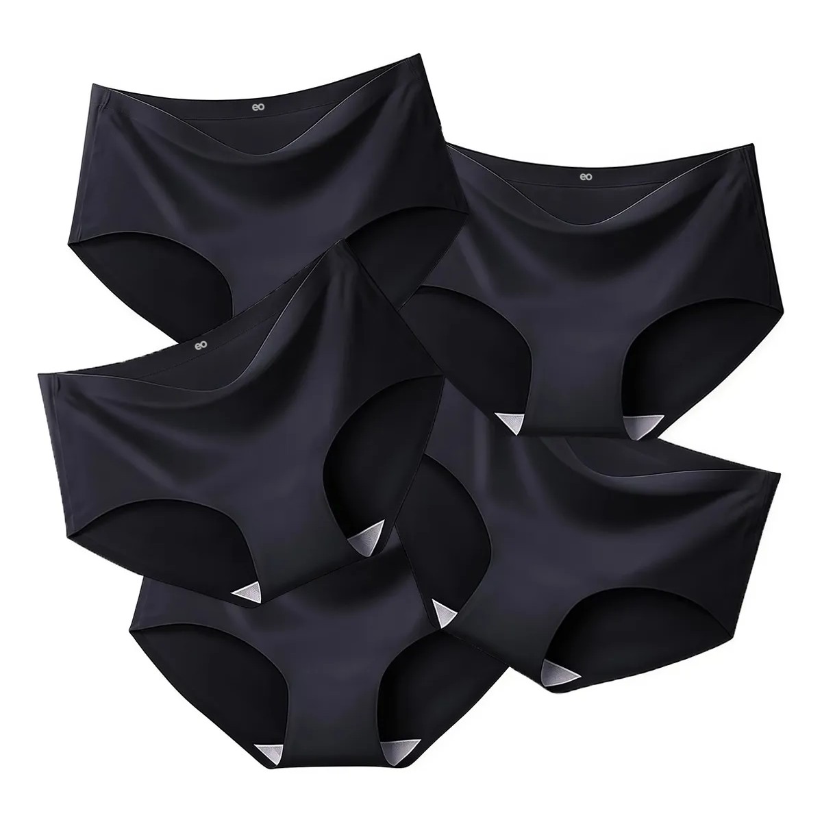 Pantaletas Confort De Sin Costura Para Mujer 5piezas Negro Talla G image number null