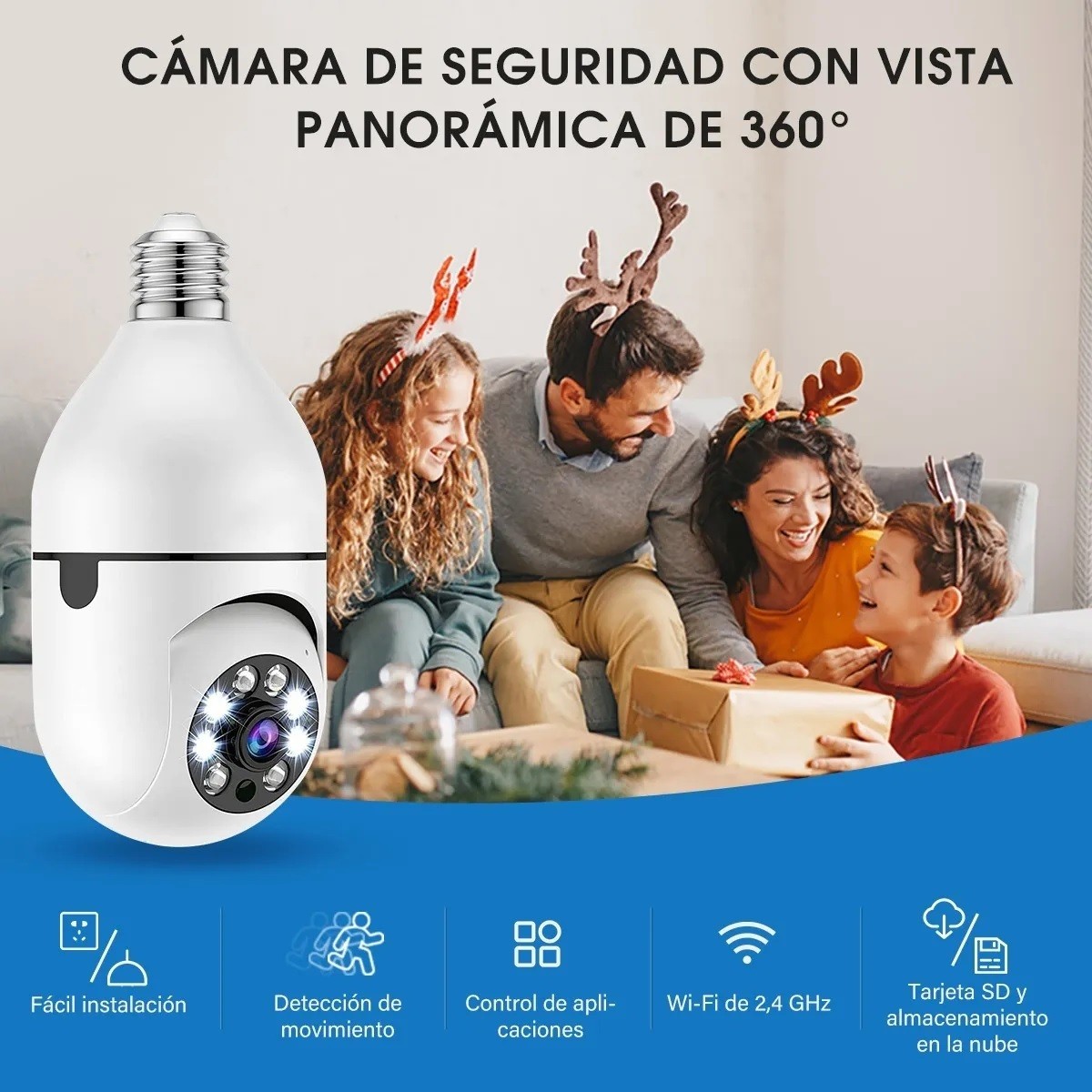 C&aacute;mara De Seguridad Wifi Exterior/interior Ip 3mp Con Alexa image number null