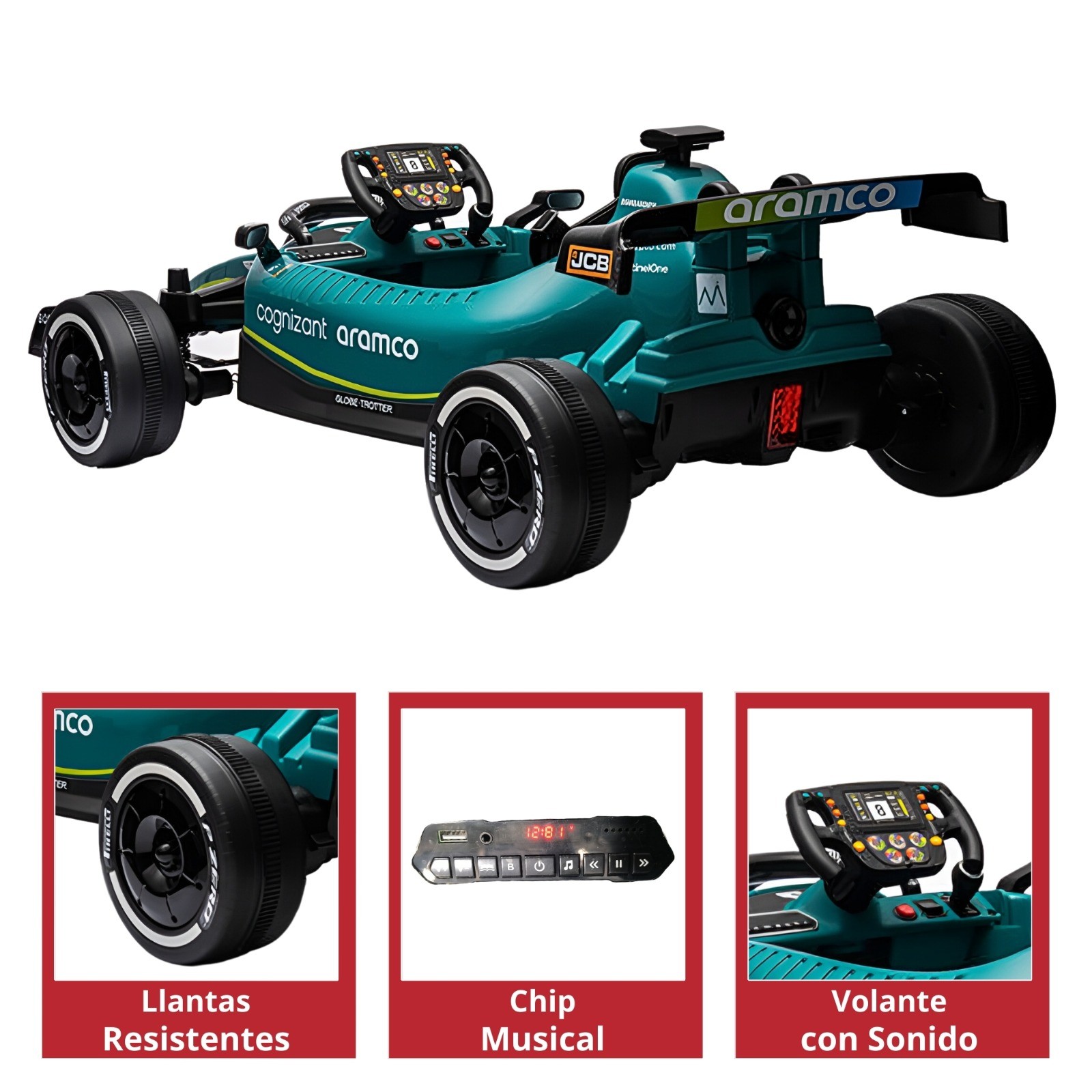 Montable Electrico para Ni&ntilde;os Formula 1 con Control Remoto 12v image number null