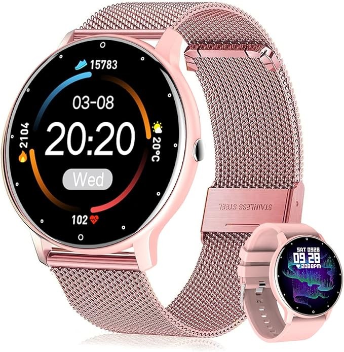 A EASYTAO Smartwatch Mujer, Reloj Inteligente Impermeable IPX67 image number null