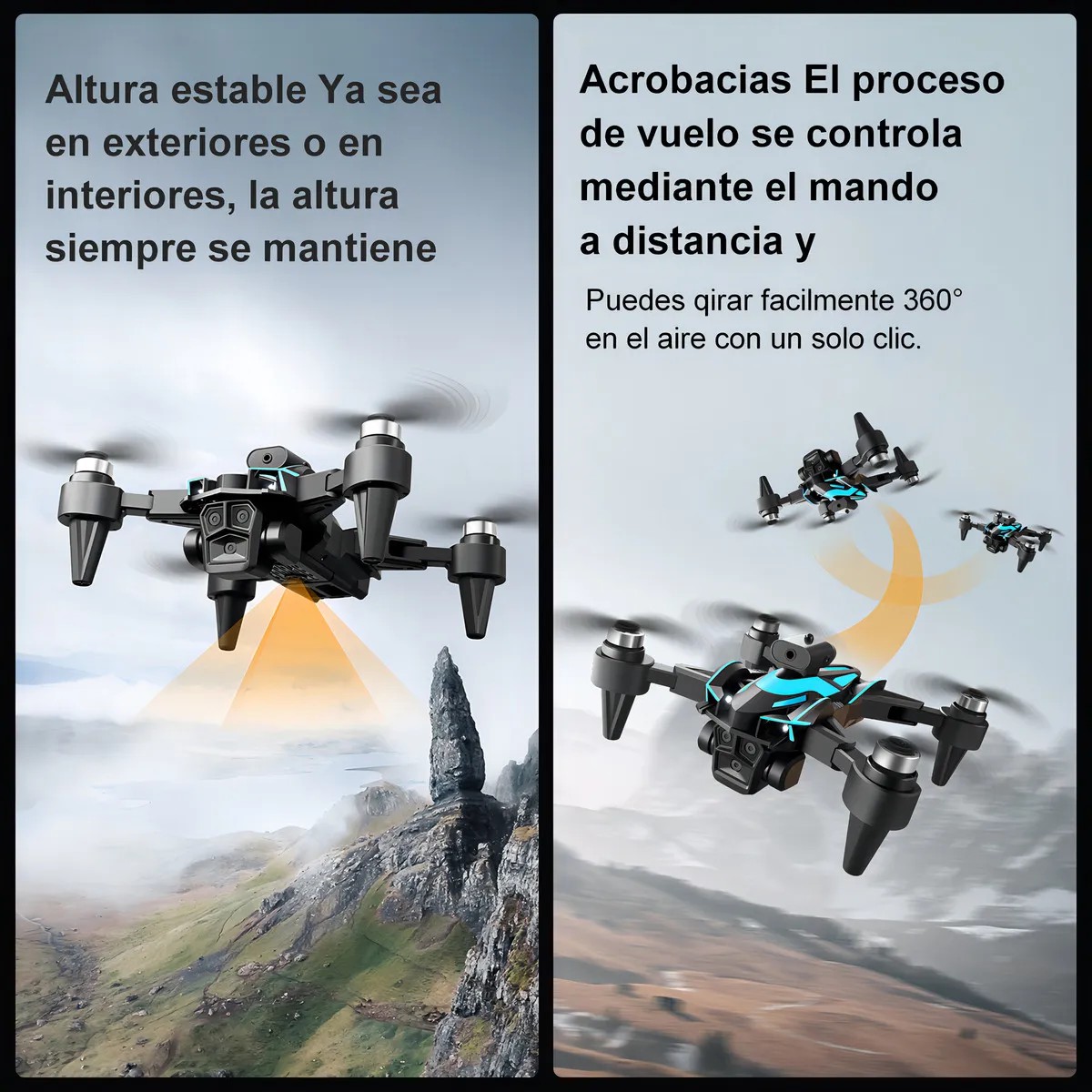 Drone Zll K12max Con Dual C&aacute;mara 8k Negro 2.4ghz 3 Bater&iacute;a image number null