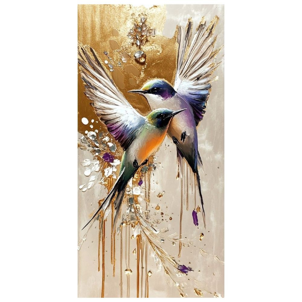 Cuadro Decorativo Animal 40x60cm Colibr&iacute;es Impreso image number null