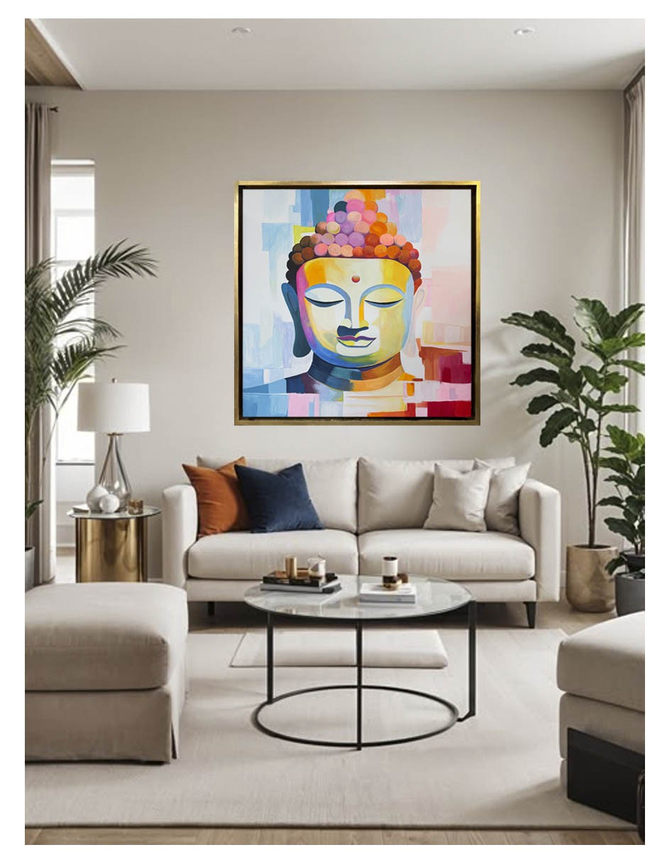 Hermoso cuadro decorativo pintado totalmente a mano image number null
