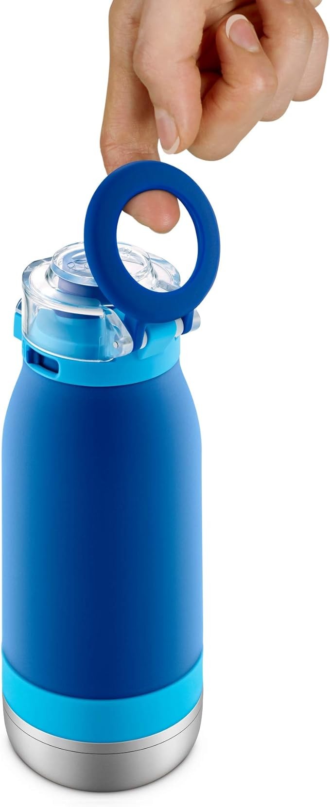 Ello Emma - Botella de Agua de Acero Inoxidable con Aislamiento al vac&iacute;o para ni&ntilde;os con popote Antimicrobiano. image number null