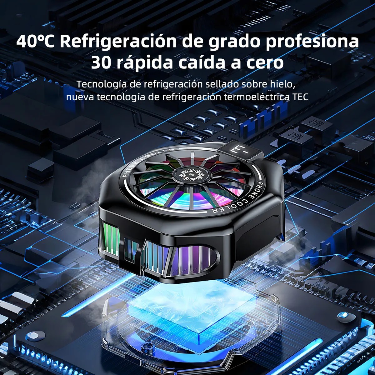 Ventilador Enfriamiento R&aacute;pido De Celular image number null
