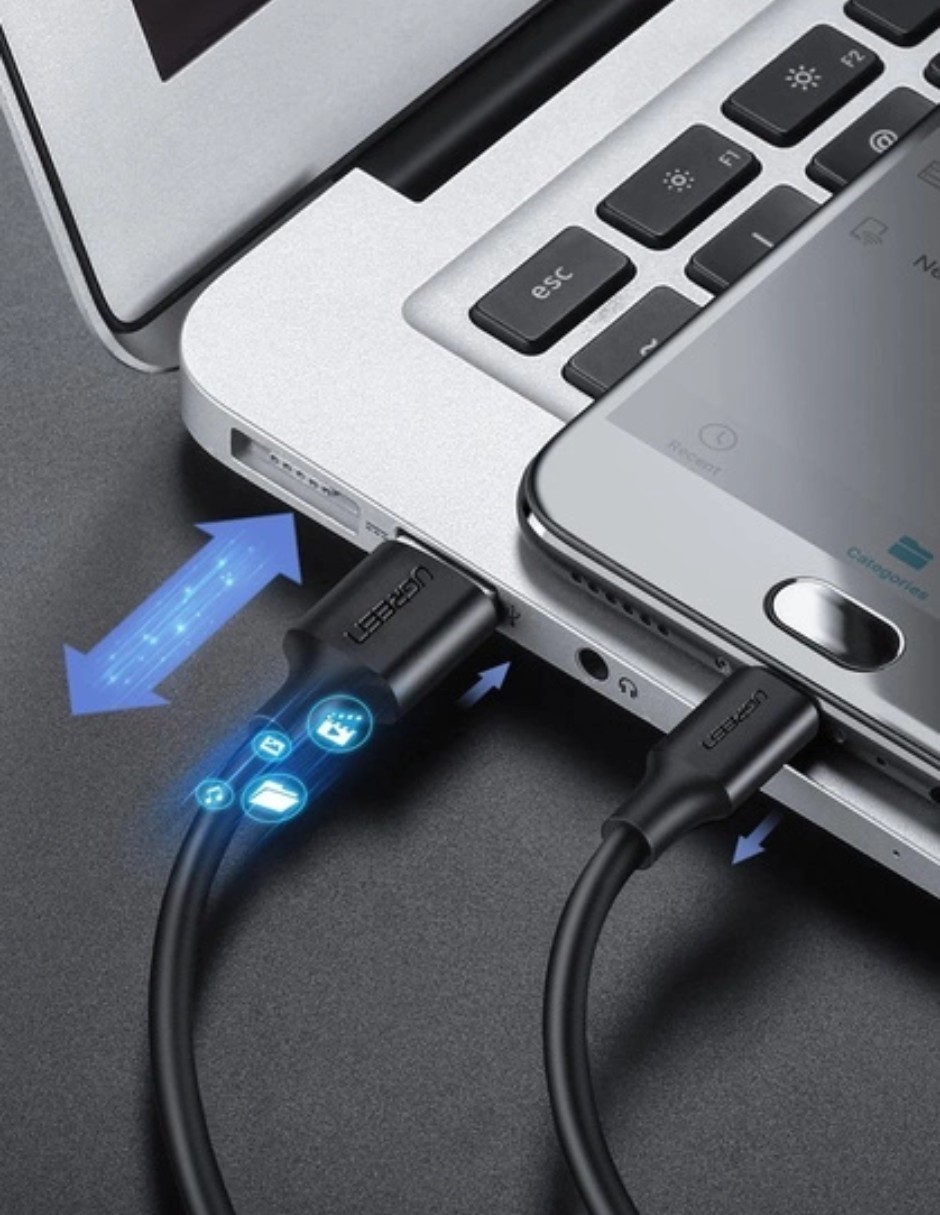 Cable USB A a Micro USB Ugreen 480 Mbps de 1 m color negro image number null