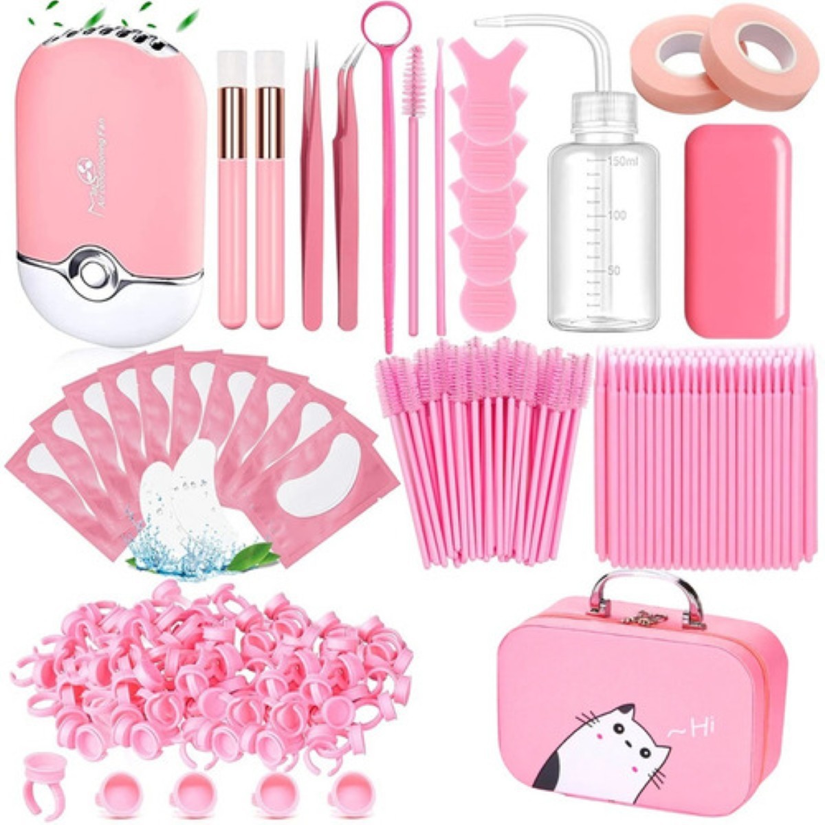 Kit Pesta&ntilde;as 1x1 Parches Microbrush, Ventilador, Cepillo 325 Piezas Rosa image number null