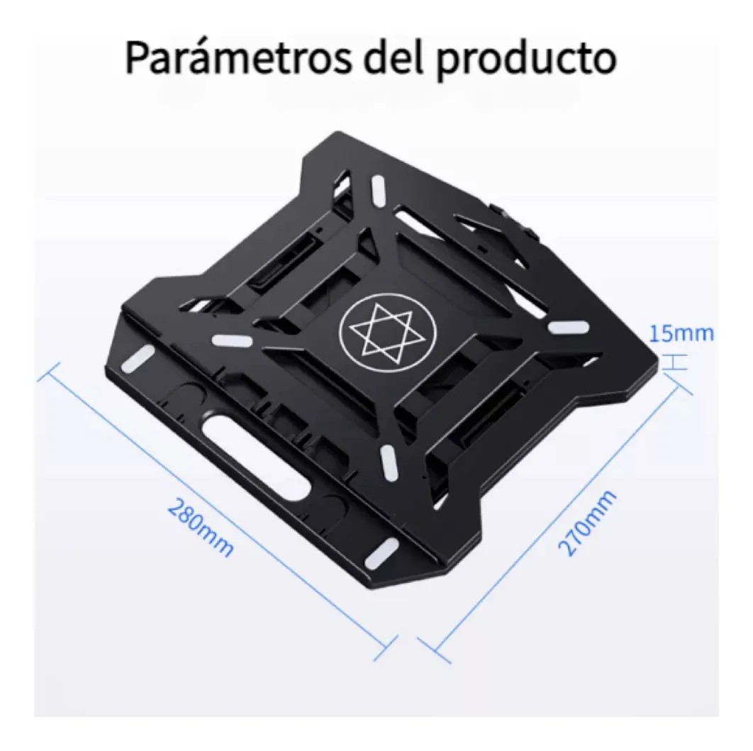 Base Soporte para Laptop Computadora y Telefono Celular Portatil Plegable Ajustable y Ergonomica Color Blanco image number null