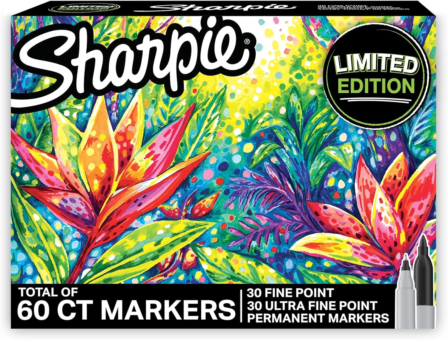Sharpie Juego Marcadores Permanentes Edici&oacute;n Limitada Punta Fina y Ultrafina 60 unidades image number null