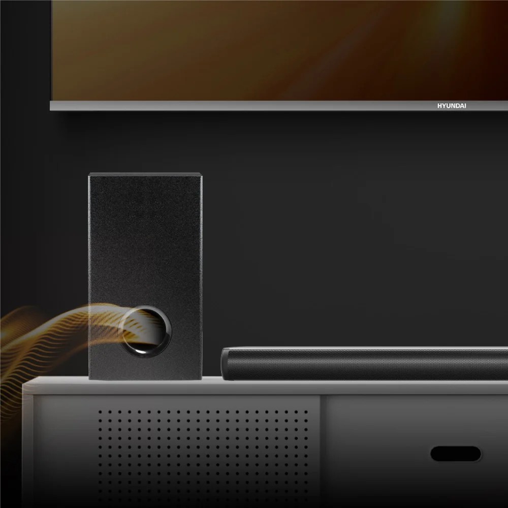 Barra de sonido Hyundai HYSB336W con Subwoofer Inal&aacute;mbrico Negro image number null