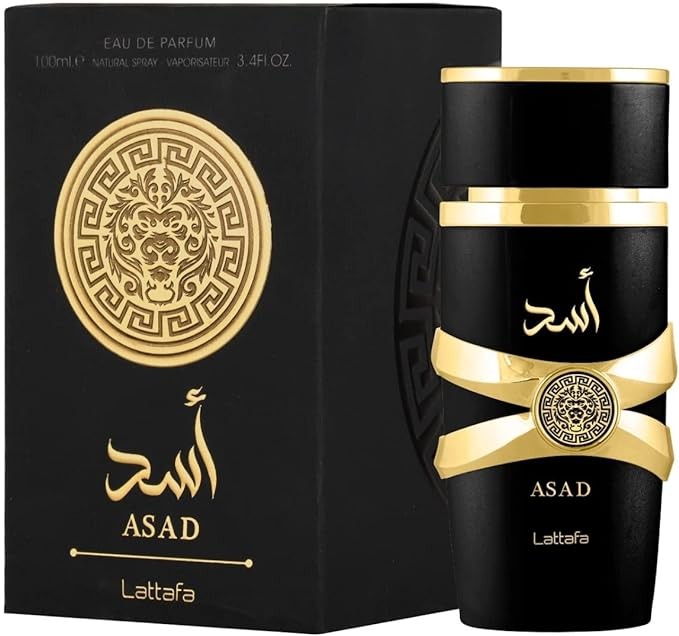 A Lattafa Asad Eau de Parfum Spray for Men, 3.4 Ounce. image number null