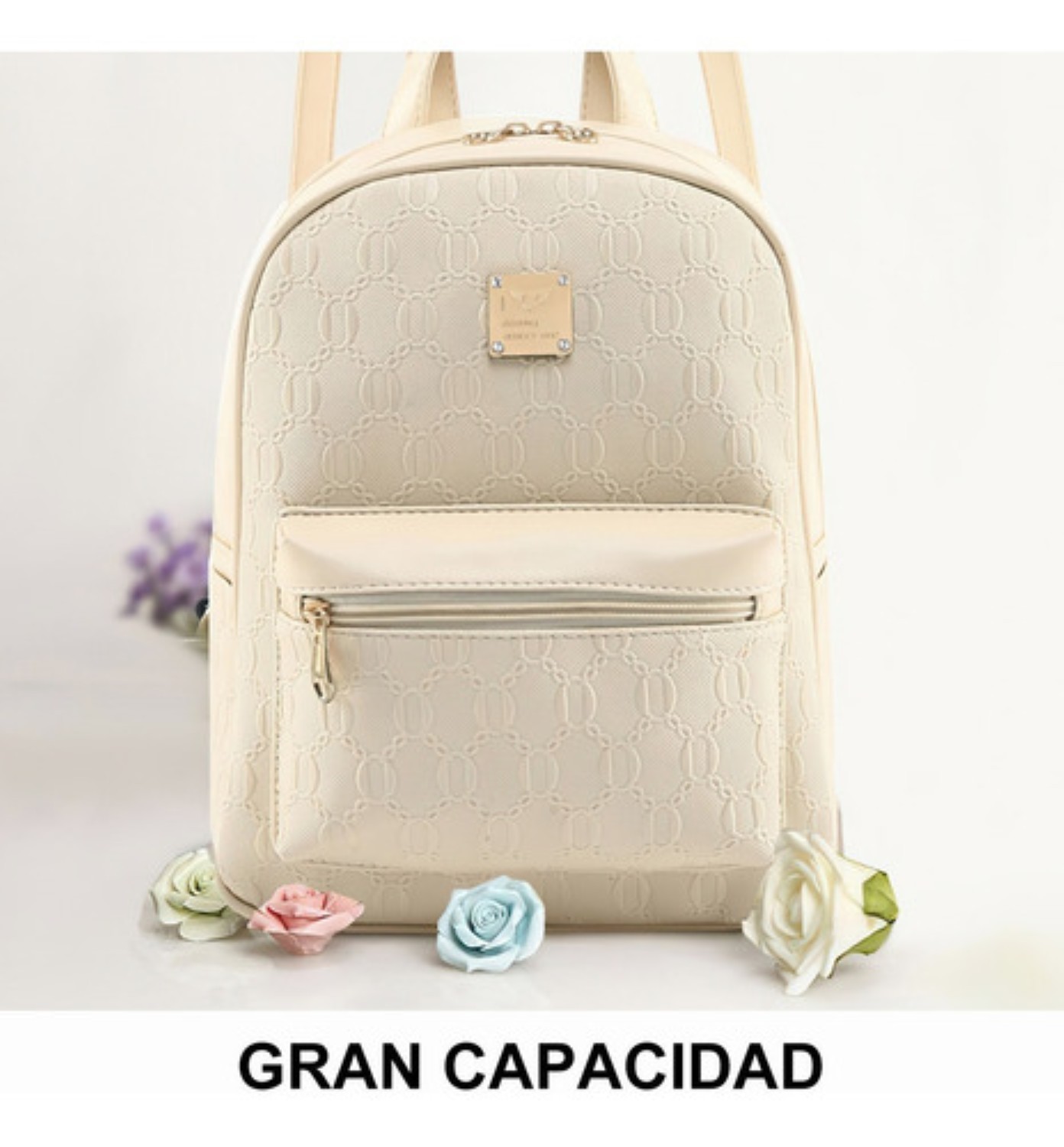 Bolsas De Mujer Mochila Cosmetiquera Correa 4 Set Beige image number null