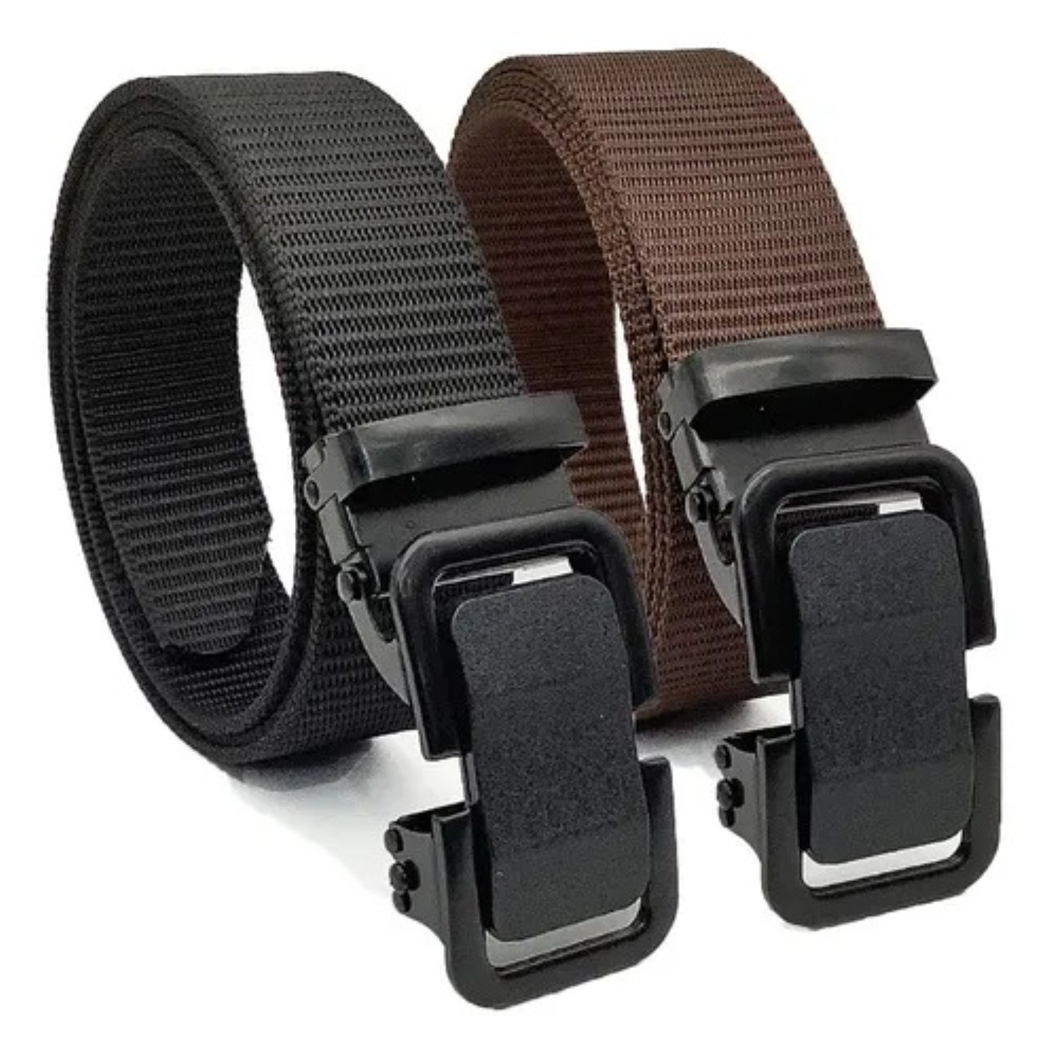 2pzs Cinturones T&aacute;ctico Militar Ajustable Moda Calidad Cinto Negro+marr&oacute;n image number null