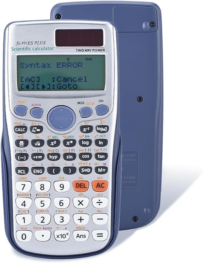 A ciciglow Calculadora Cient&iacute;fica Port&aacute;til con Funciones 417, Pantalla S&iacute;ncrona de Libros de Texto para Estudiantes y Trabajadores de Oficina, Material Duradero - Negro. image number null
