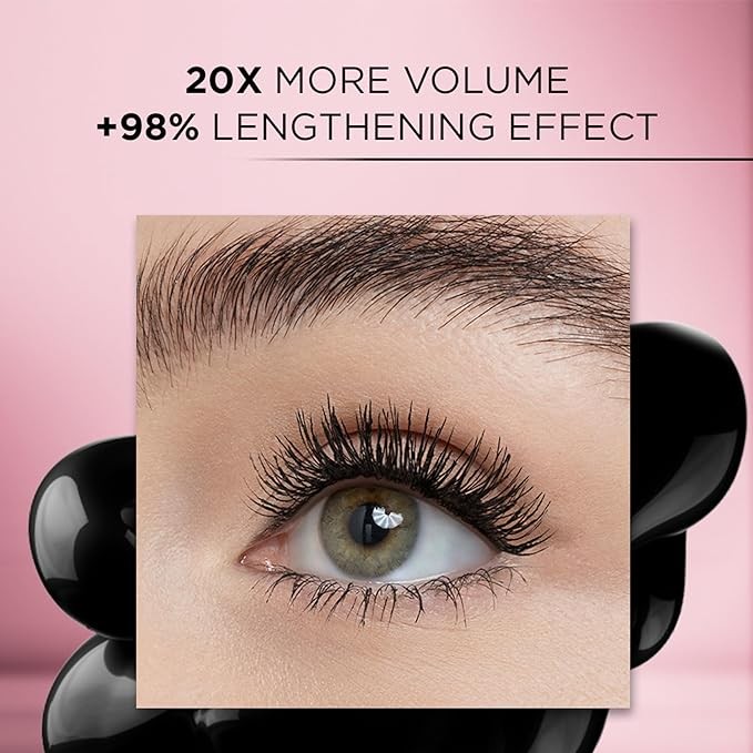 A L'Or&eacute;al Paris Mascara de Pesta&ntilde;as Lash Paradise Negro, A Prueba de Agua para volumen y alargamiento, 8.5ml. image number null