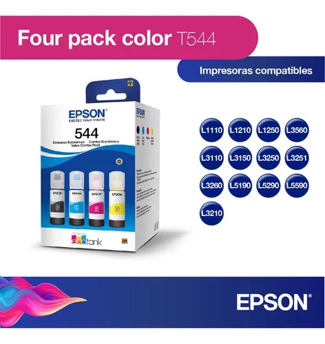 Pack x4 Botellas de Tinta Epson T544520-4P image number null