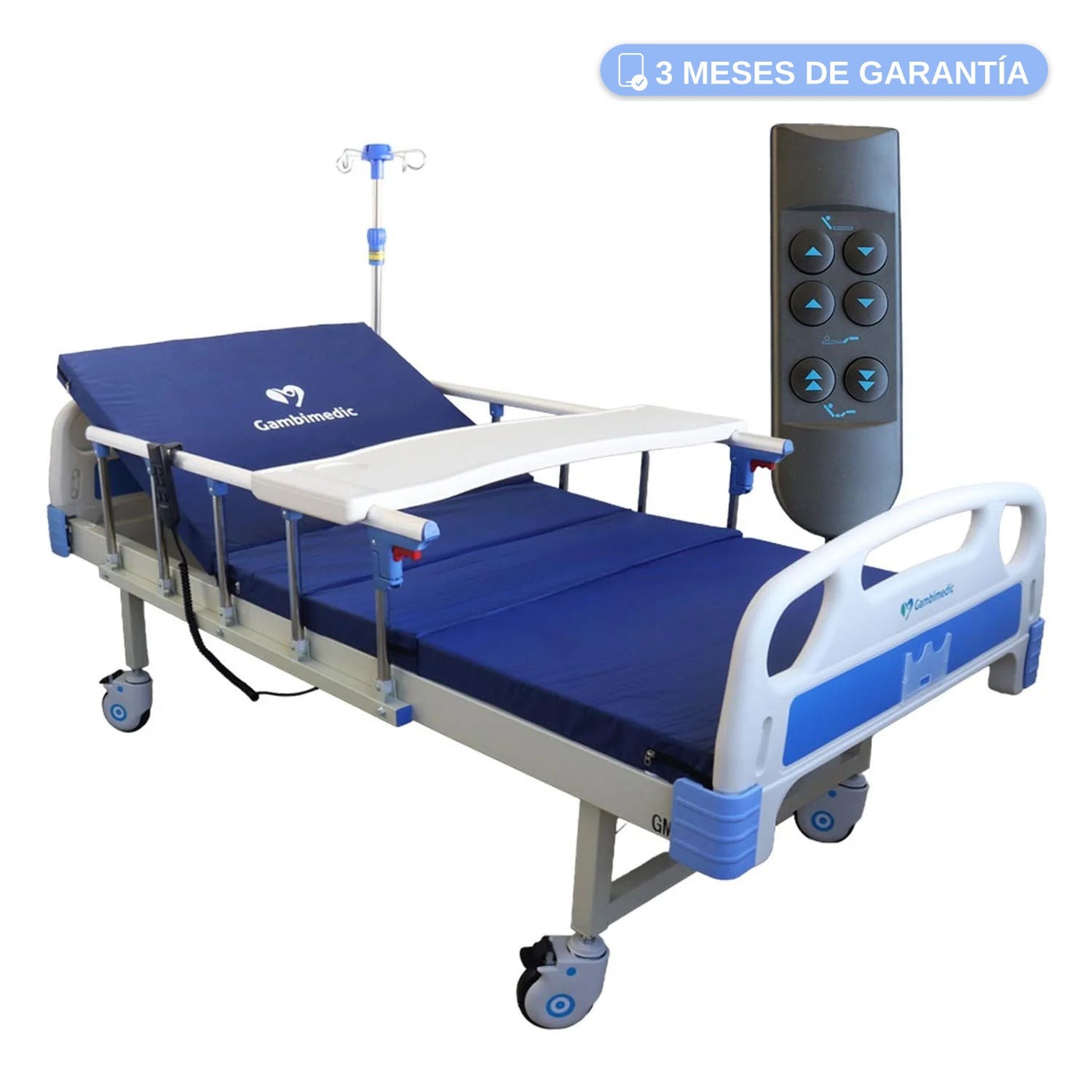 Cama de Hospital El&eacute;ctrica Econ&oacute;mica 3 Posiciones Mod. EII-02 Con Colch&oacute;n image number null
