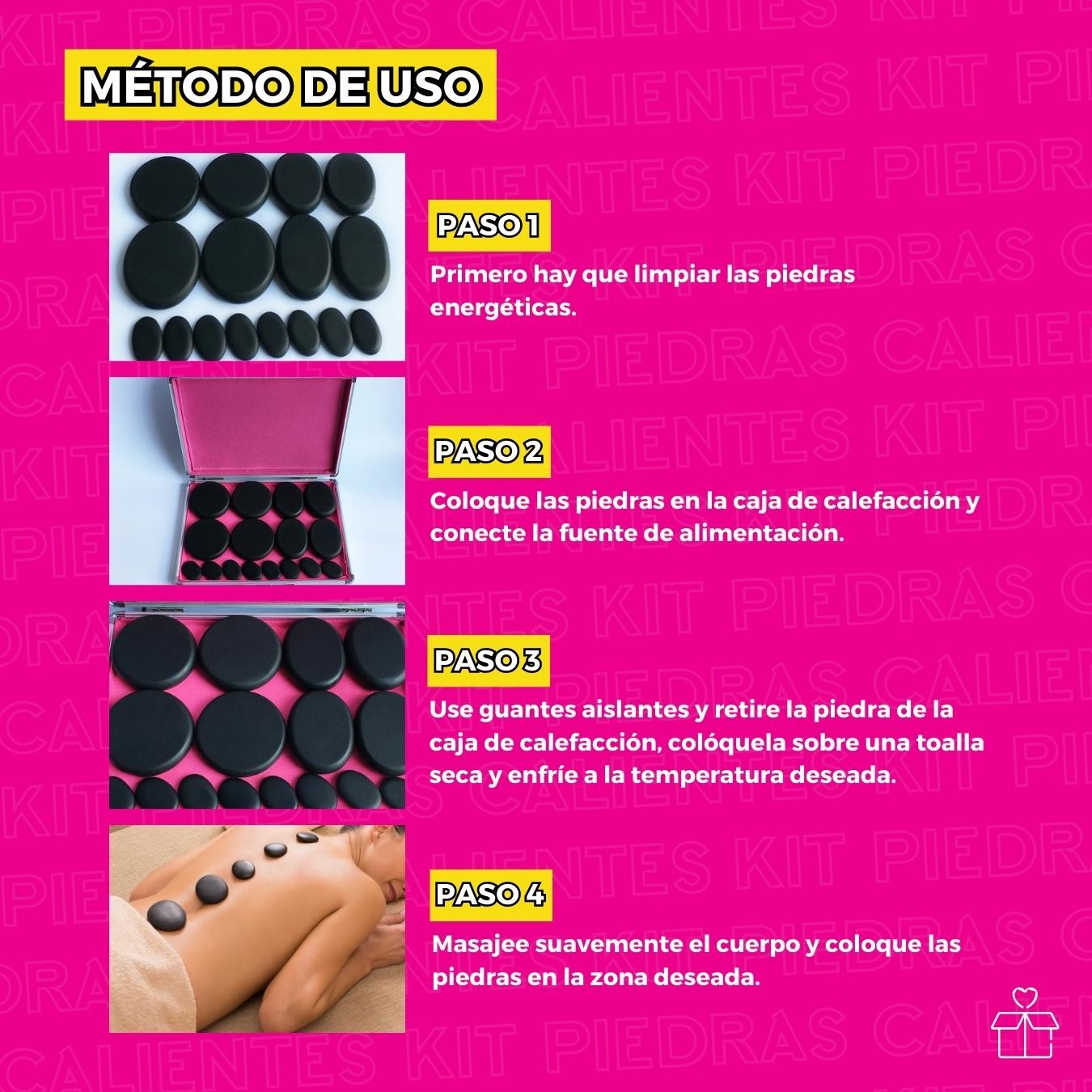 Kit De 16 Piedras Calientes Con Calentador image number null