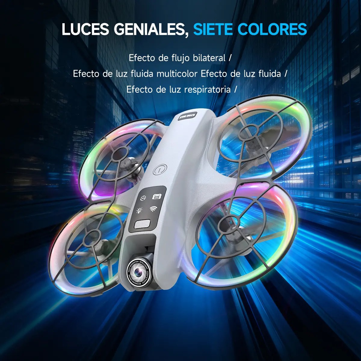Mini Drone 8k C&aacute;mara Bater&iacute;as Pantalla De 4.5inch Control Remoto Y Protector De H&eacute;lices K200 Color Gris image number null