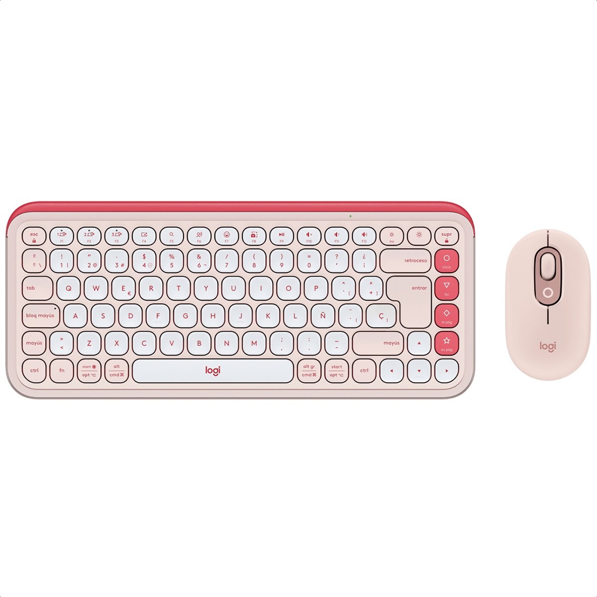 Kit Teclado Y Mouse Logitech POP Icon Inalambrico Bluetooth Rosado 920-013053 image number null