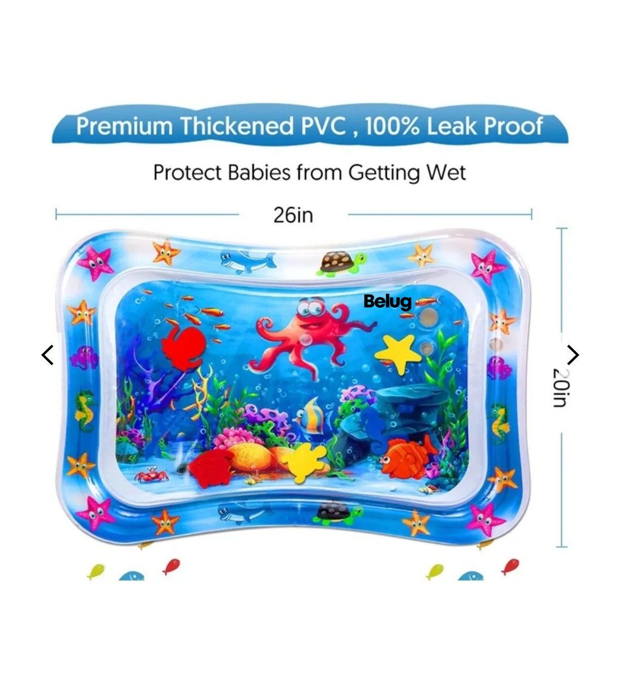 Coj&iacute;n Tapete Agua Inflable Para Bebes Estimulaci&oacute;n Temprana Belug image number null