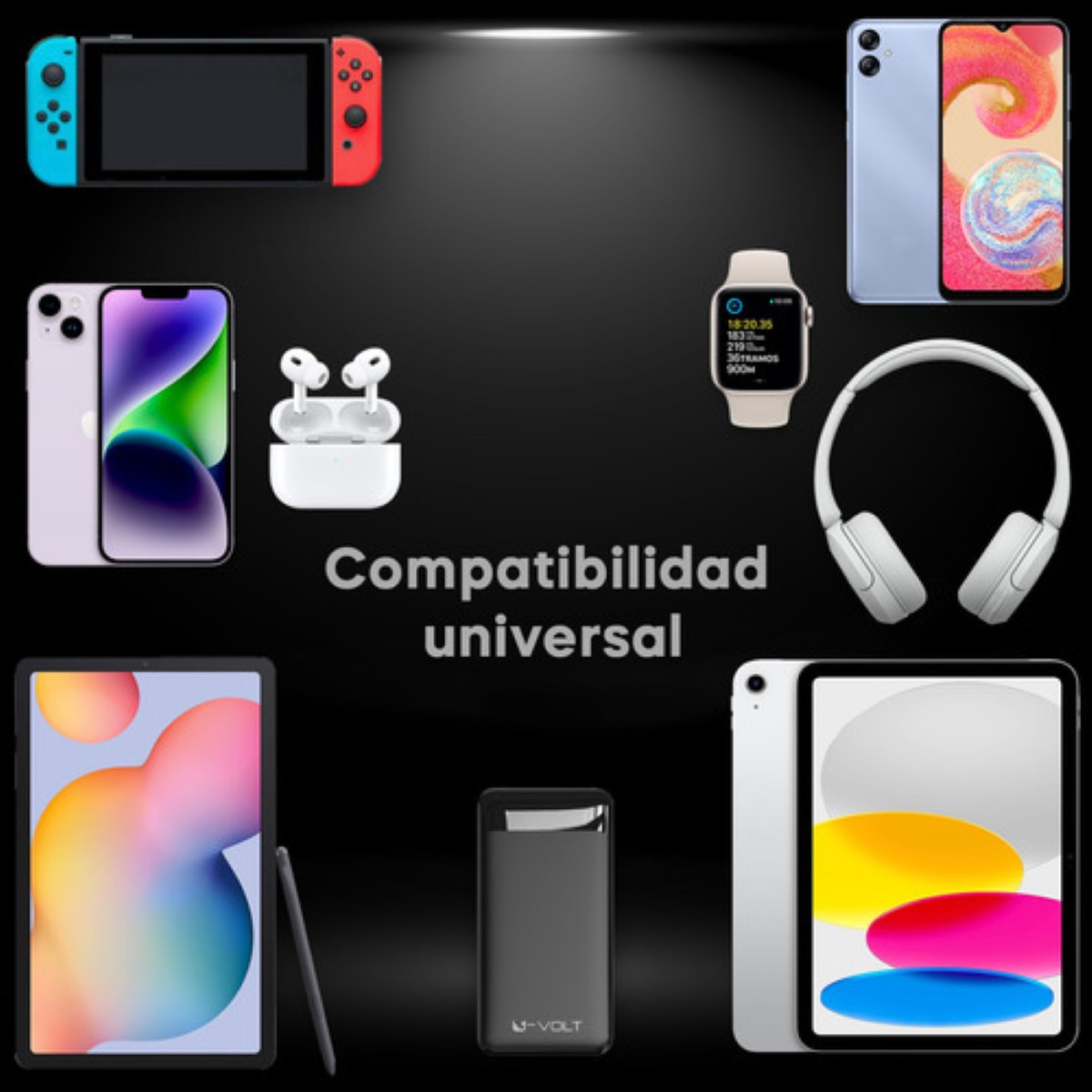 Power Bank Bater&iacute;a Port&aacute;til 20000mah Carga R&aacute;pida 20w U Volt Color Negro image number null