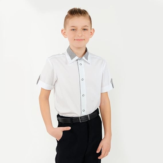 AWAYTR - Cinturones reversibles para ni&ntilde;os - Cintur&oacute;n de piel negro y caf&eacute; para uniforme escolar, jeans casuales. image number null