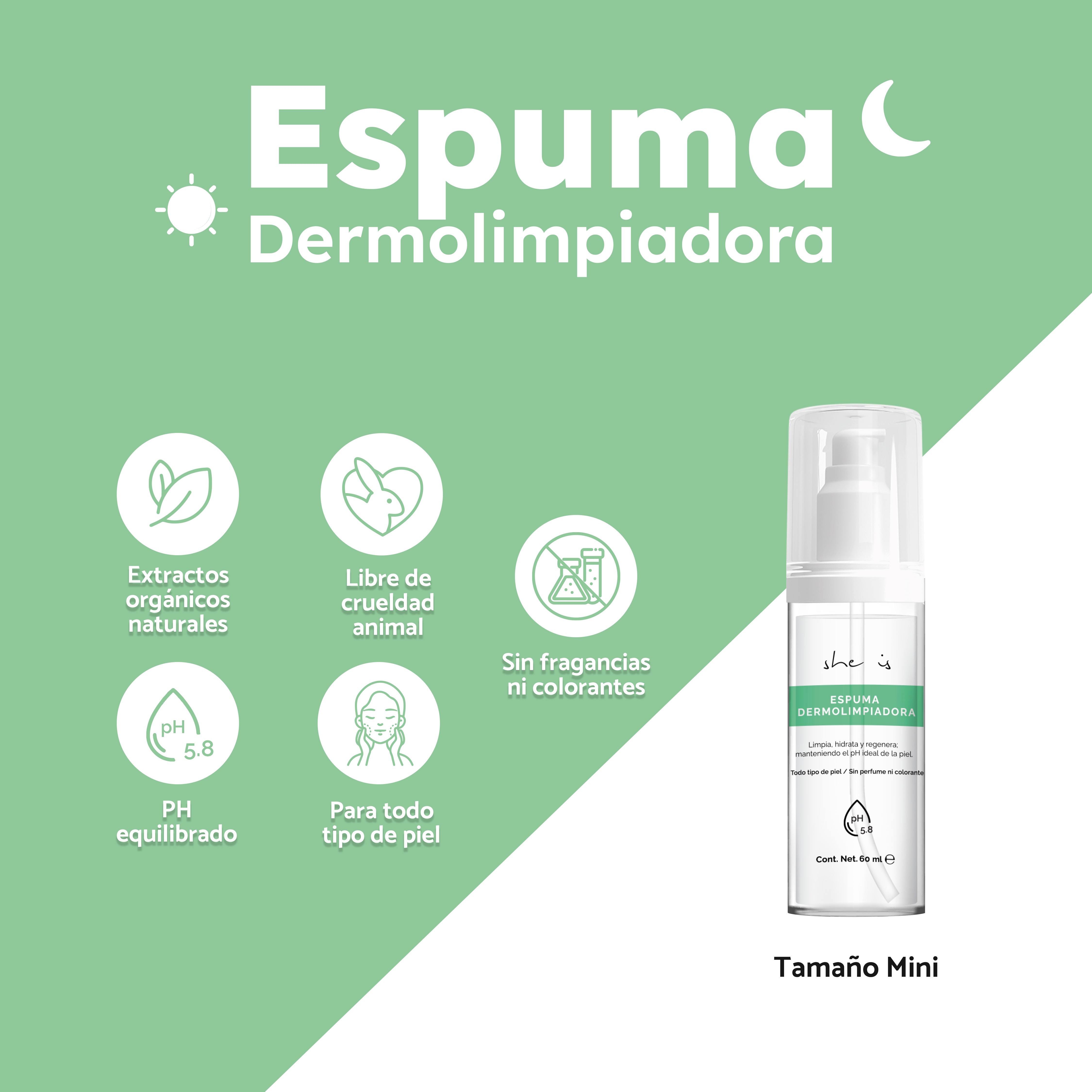Mini Set Facial Piel Sensible (4 productos) She is skincare image number null