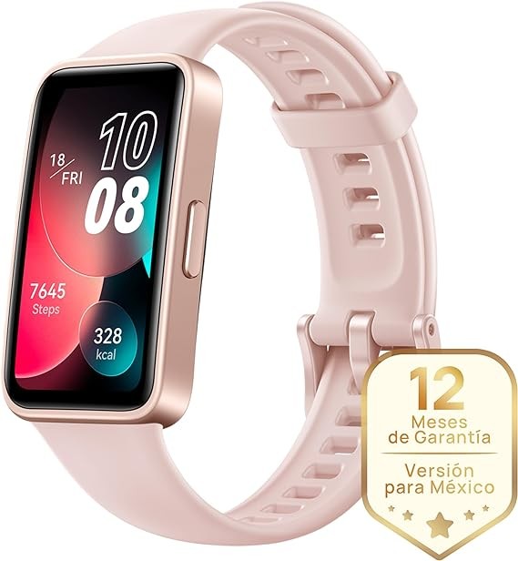 HUAWEI Band 8 (Garant&iacute;a en M&eacute;xico), Smartwatch Larga Duraci&oacute;n de 2 semanas, SMSWhatsapp de Respuesta r&aacute;pida, Banda Inteligente, Compatible con Android & iOS, Rosa. image number null
