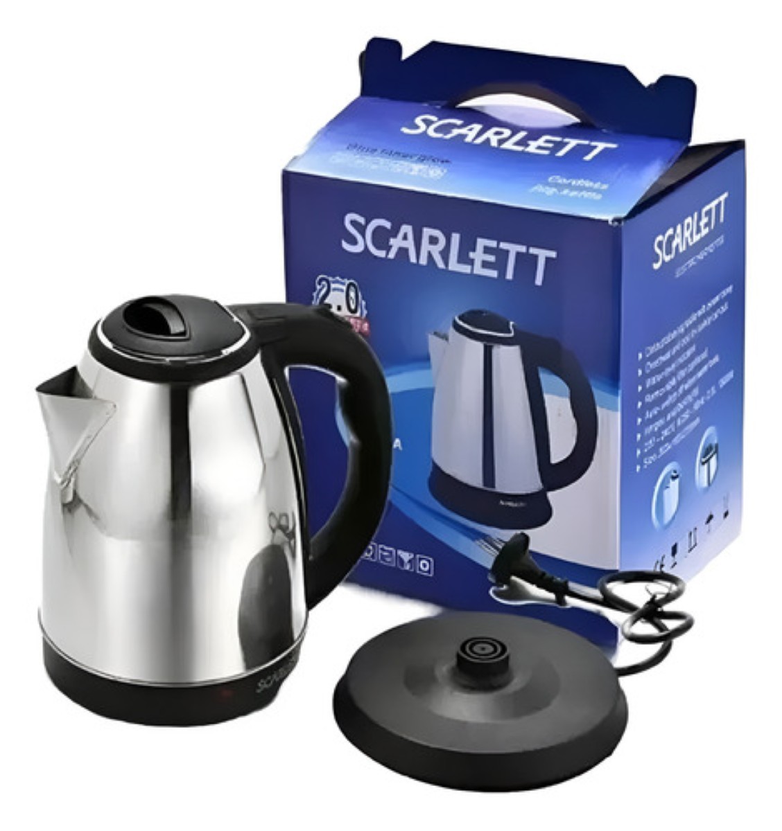 Tetera Cafetera Hervidor El&eacute;ctrico 2 Litros Inoxidable Plata image number null