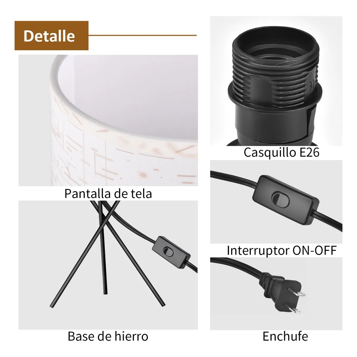 L&aacute;mpara De Mesa Y Bur&oacute; Contiene Bombilla Led E27 image number null