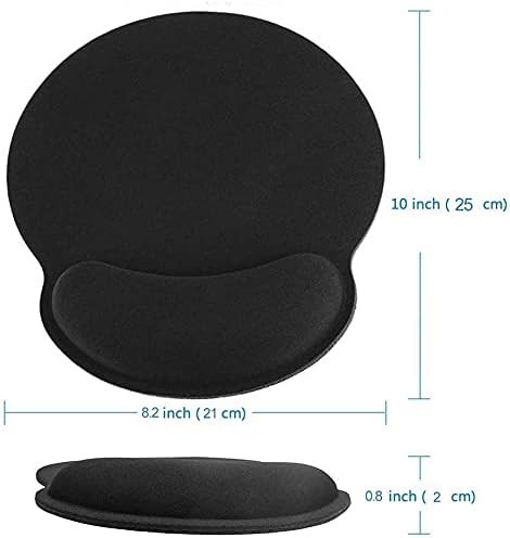 TEKXDD Mouse Pad, Alfombrilla de Rat&oacute;n Ergonomic, Base de Goma Antideslizante Mousepad, Gel Coj&iacute;n de Reposamu&ntilde;ecas para Oficina, Computadora, Computadora Port&aacute;til, Hogar, Juegos. image number null