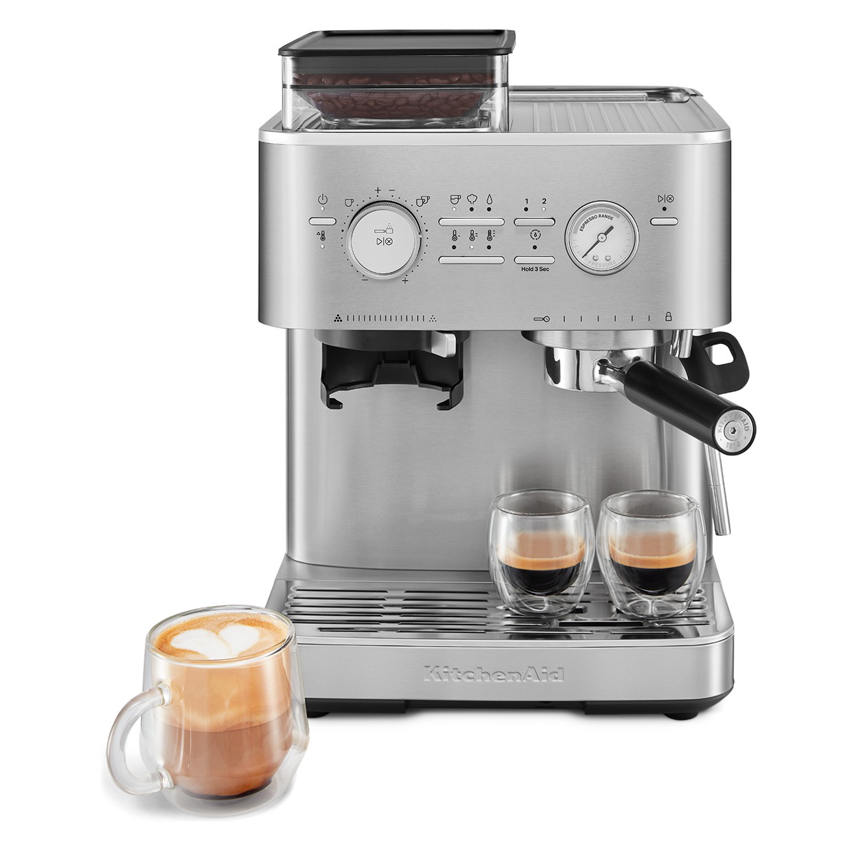 Cafetera Semiautom&aacute;tica Espresso KitchenAid KES6551SX de 2.5 Litros image number null