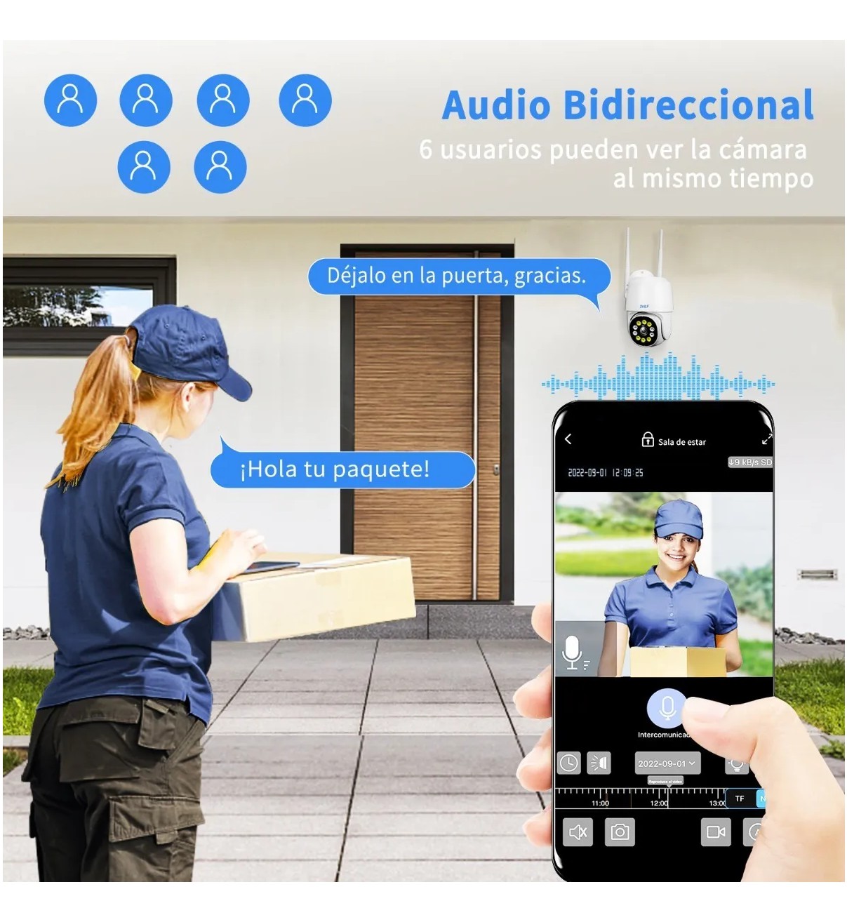 mp C&aacute;mara De Seguridad Vigilancia Wifi Alarmaa Ip Belug Blanco image number null