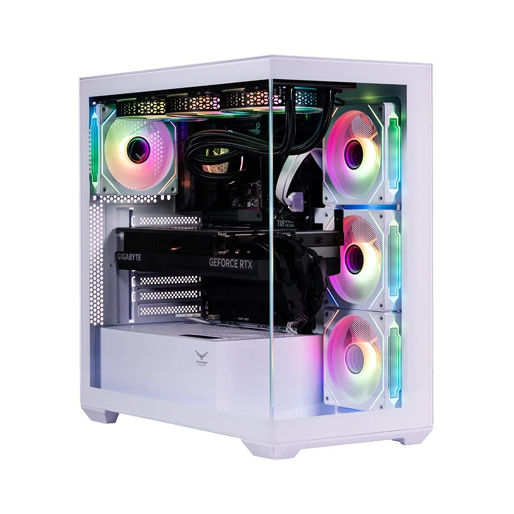 Gabinete Naceb NA-0637B, Midi-Tower, ATX/Micro-ATX/Mini-ITX, USB 3.0, sin Fuente, 4 Ventiladores Instalados, Blanco image number null