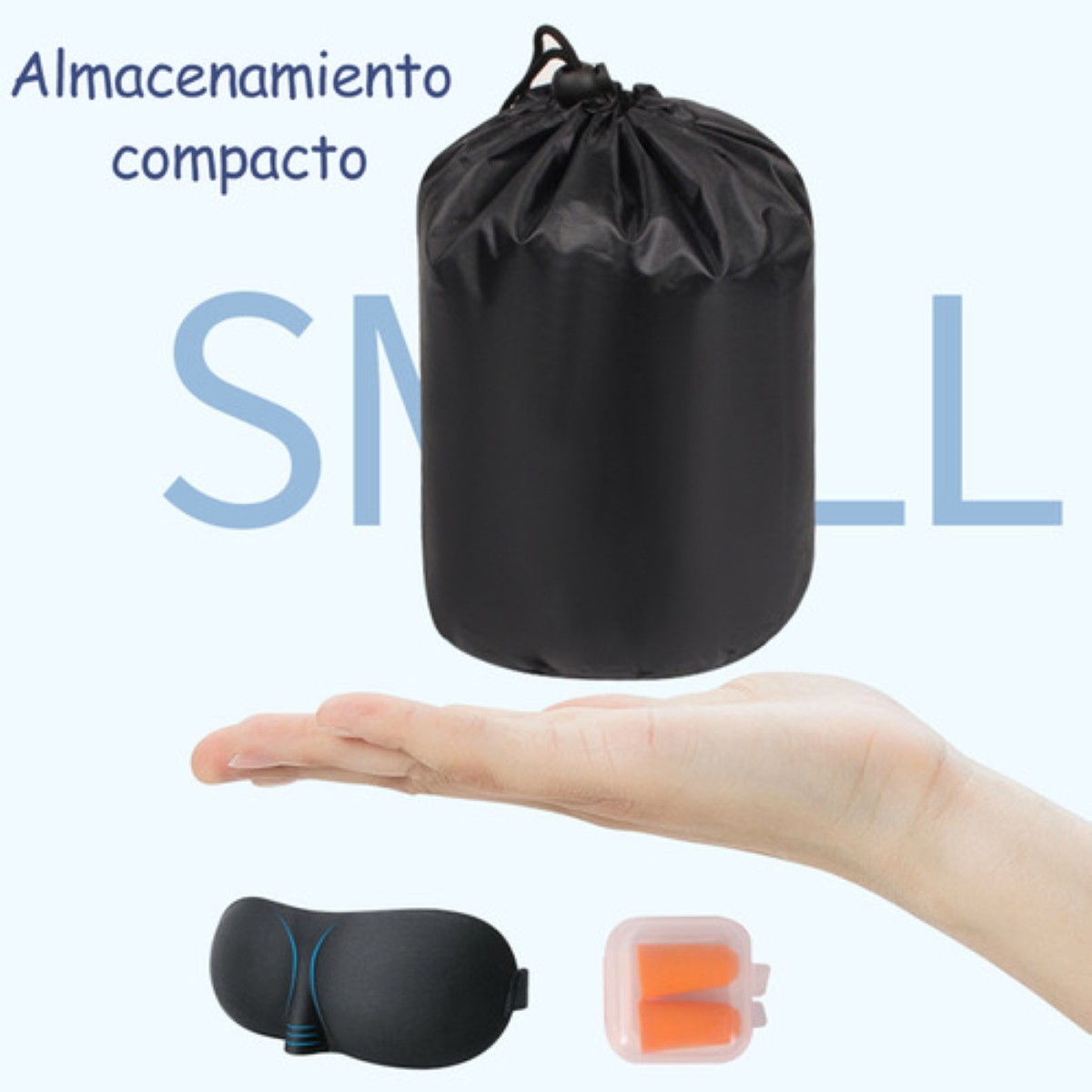 Almohada De Viaje portatil Espuma Viscoel&aacute;stica Cuello Azul Marino image number null