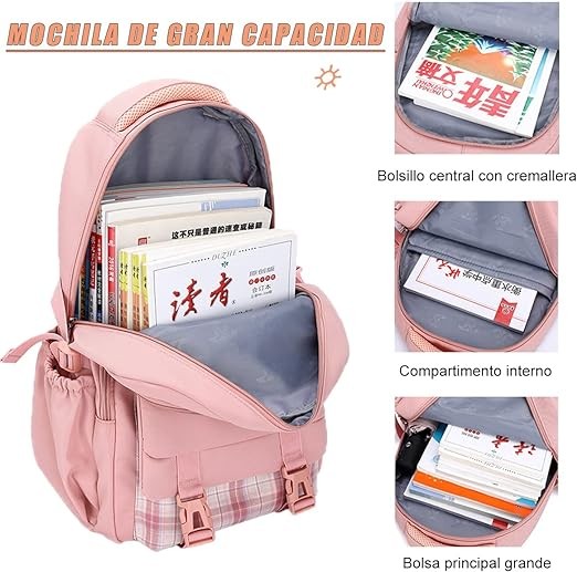 A Maxgeen Mochilas Escolares para Ni&ntilde;as de Primaria,Mochilas para Ni&ntilde;as de Secundaria,Mochilas para Adolescentes Grande. image number null