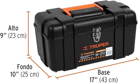 Truper CHP-17X, Caja pl&aacute;stica para herramientas, industrial, 17". image number null