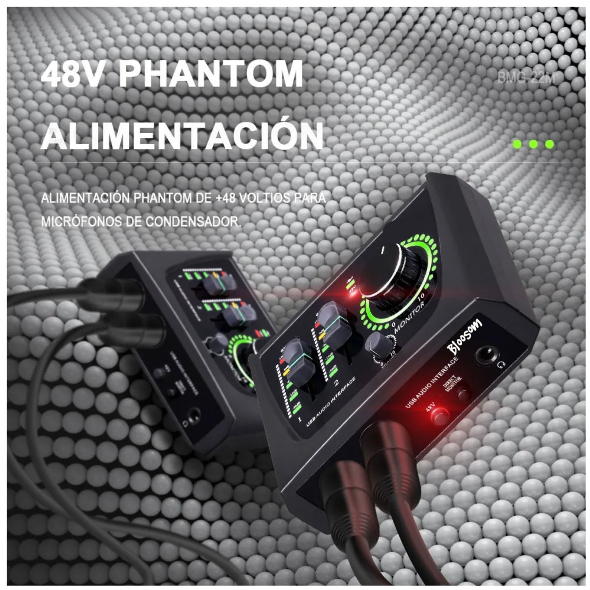Mezclador De Sonido Usb De 22m Negro image number null